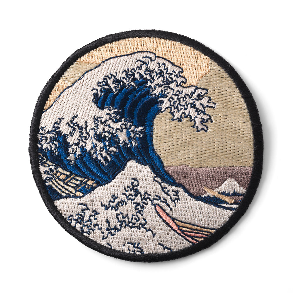 Parche para coser Great Wave of Kanagawa, parches termoadhesivos para  desastres de la naturaleza para japoneses, parches de diseño de cambio  cultural