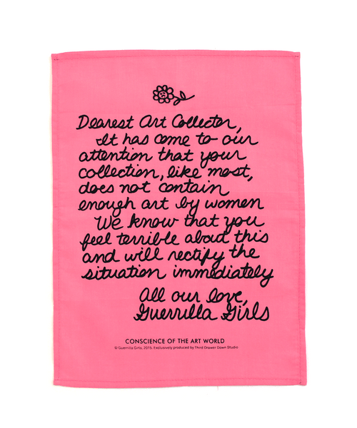"Dearest Art Collector" Handkerchief x Guerrilla Girls