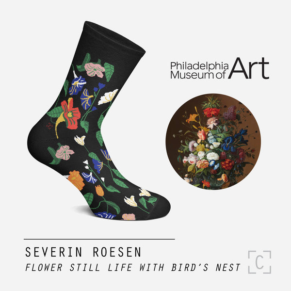 Flower Still Life With Bird's Nest Socks