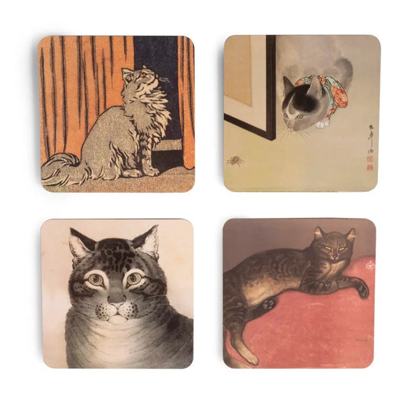 Cats in Art Coaster Set